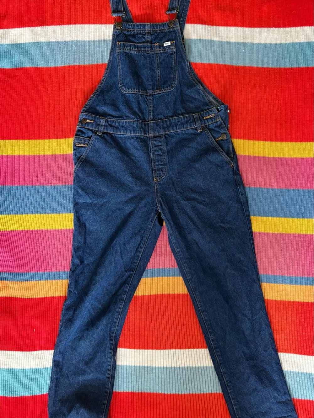 Vans Off The Wall Boyfriend Fit Denim Overalls